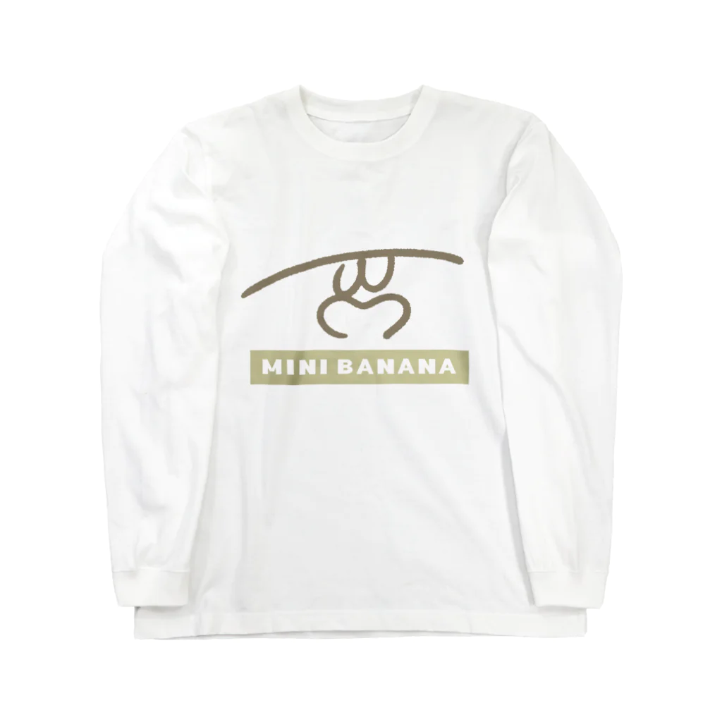 MINI BANANA ゴリラの親子のMINI BANANA ロングスリーブTシャツ