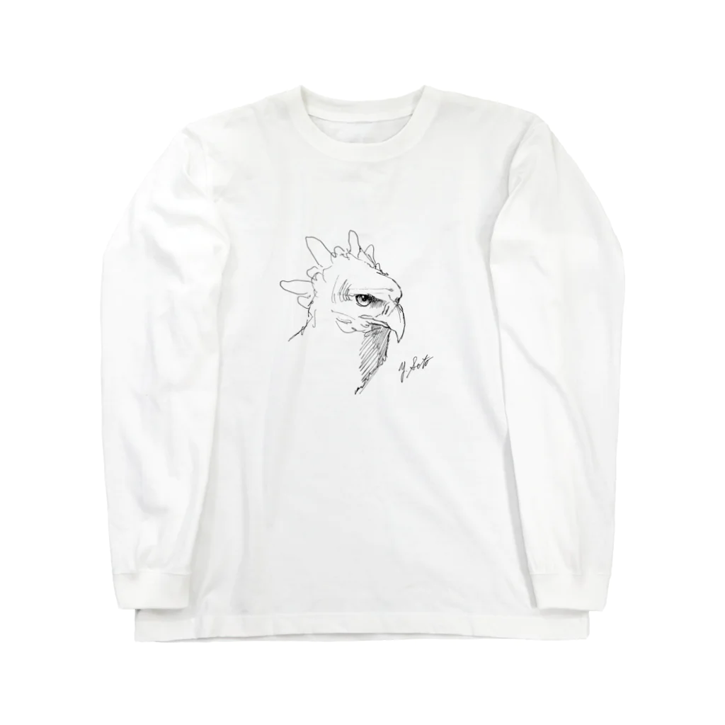 yusetoのカンムリクマタカのクロッキー Long Sleeve T-Shirt