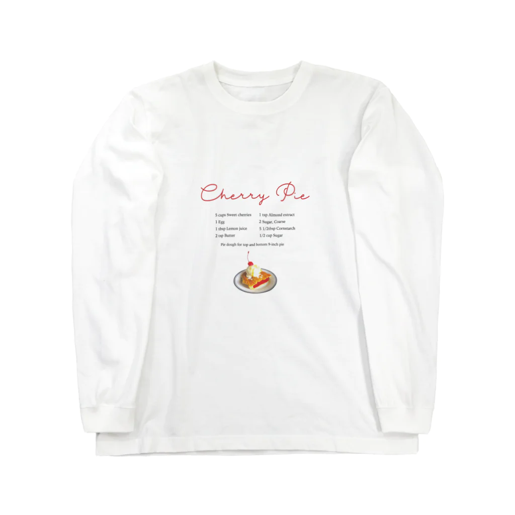 CHICHIPIのチェリーパイレシピ ロングスリーブTシャツ