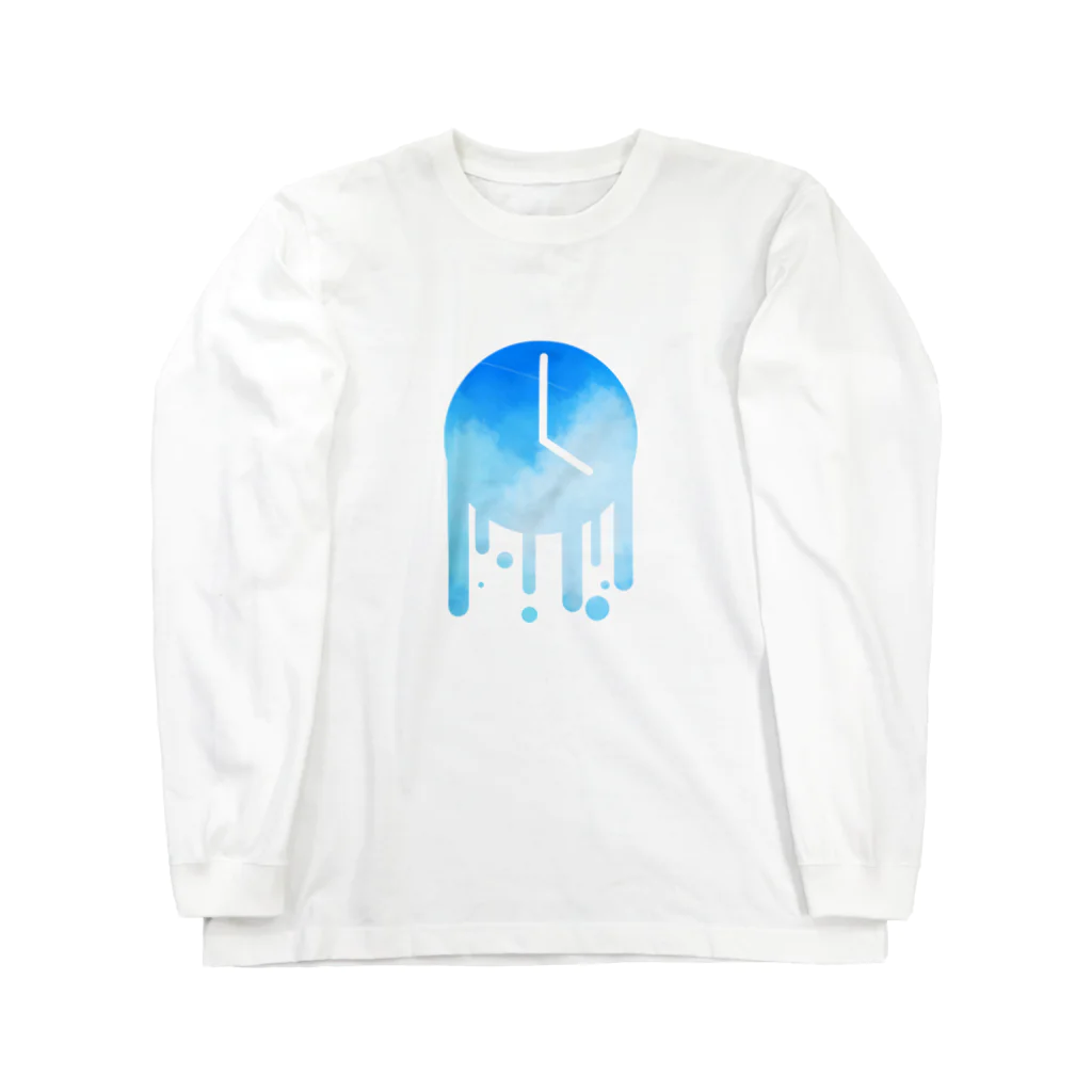 天雨さあまの天気屋さんの時間が溶けてゆく｡ 青空 Long Sleeve T-Shirt