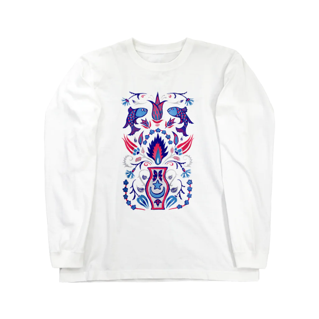 IZANAMI by Akane Yabushitaの🇹🇷トルコのイズニックタイル【ラピスラズリ】 Long Sleeve T-Shirt