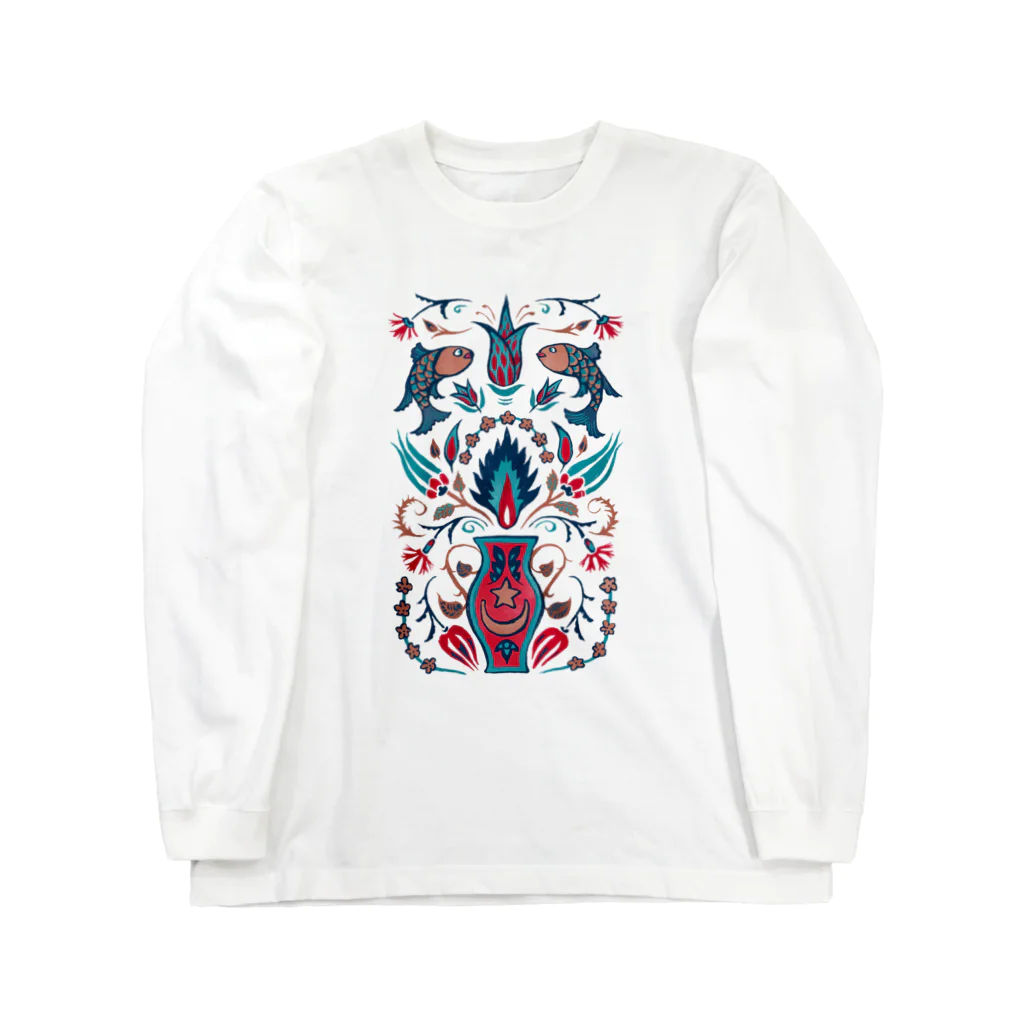 IZANAMI by Akane Yabushitaの🇹🇷トルコのイズニックタイル【ティール】 Long Sleeve T-Shirt