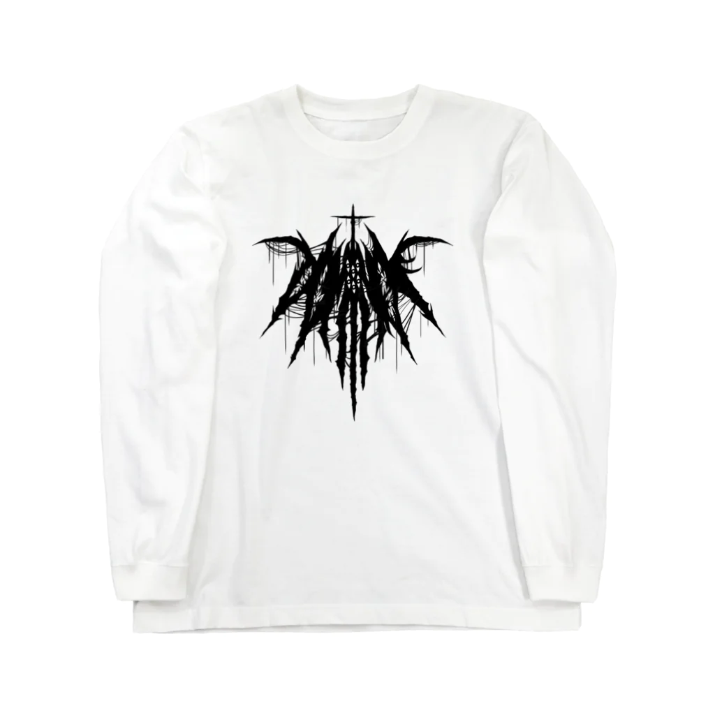 HachijuhachiのDOMINATE メタルロゴ BLACK Long Sleeve T-Shirt