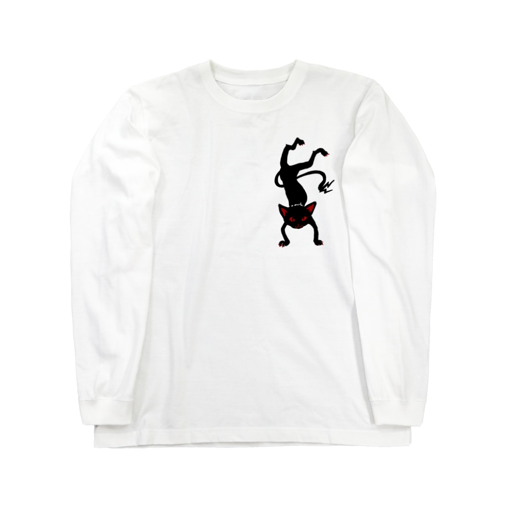 レコードの巣の黒猫又くん Long Sleeve T-Shirt
