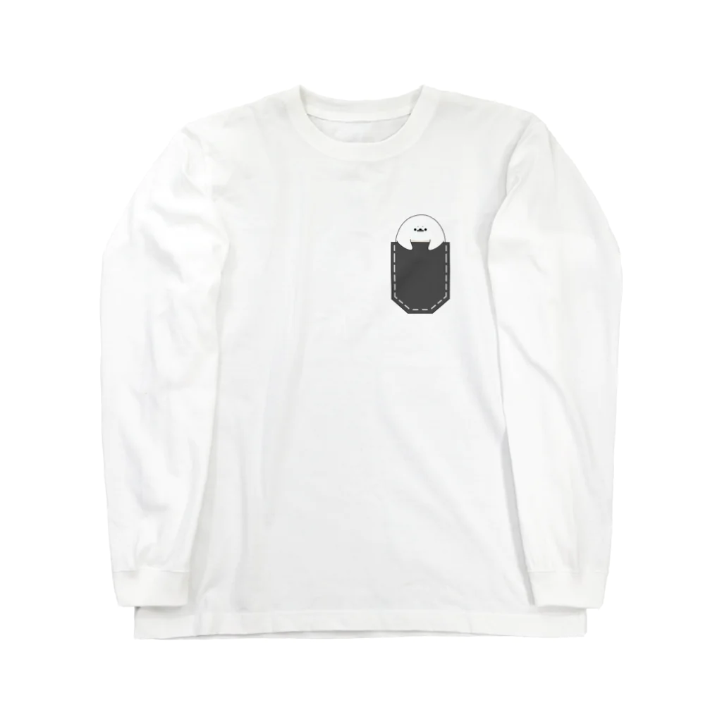 あざらし屋のあざらしin黒ポケット Long Sleeve T-Shirt