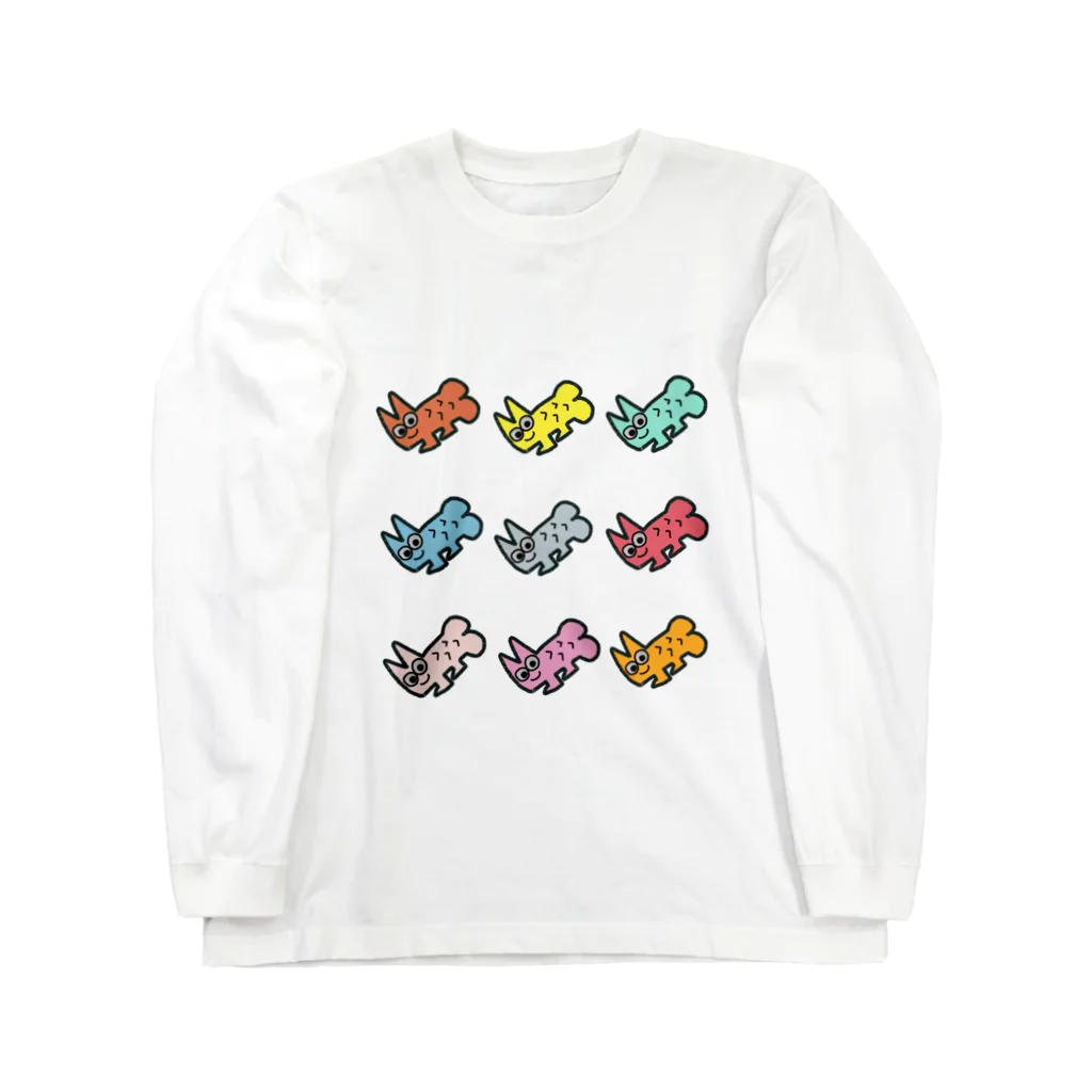 2step_by_Jrのチンキャットスター　カラフルバージョン Long Sleeve T-Shirt