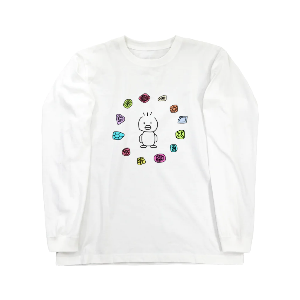 あひるちゃんのあひる ドロップ Long Sleeve T-Shirt