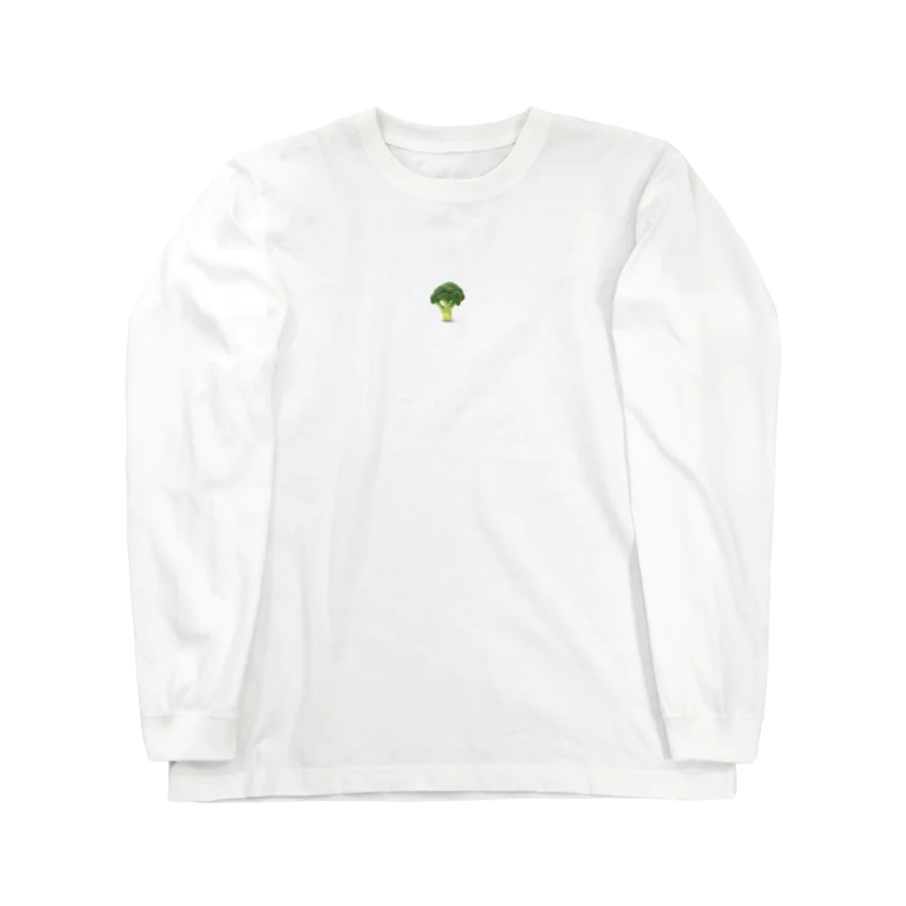 ピーちゃんの里のブロッコリー　キャラメン缶バッジ Long Sleeve T-Shirt