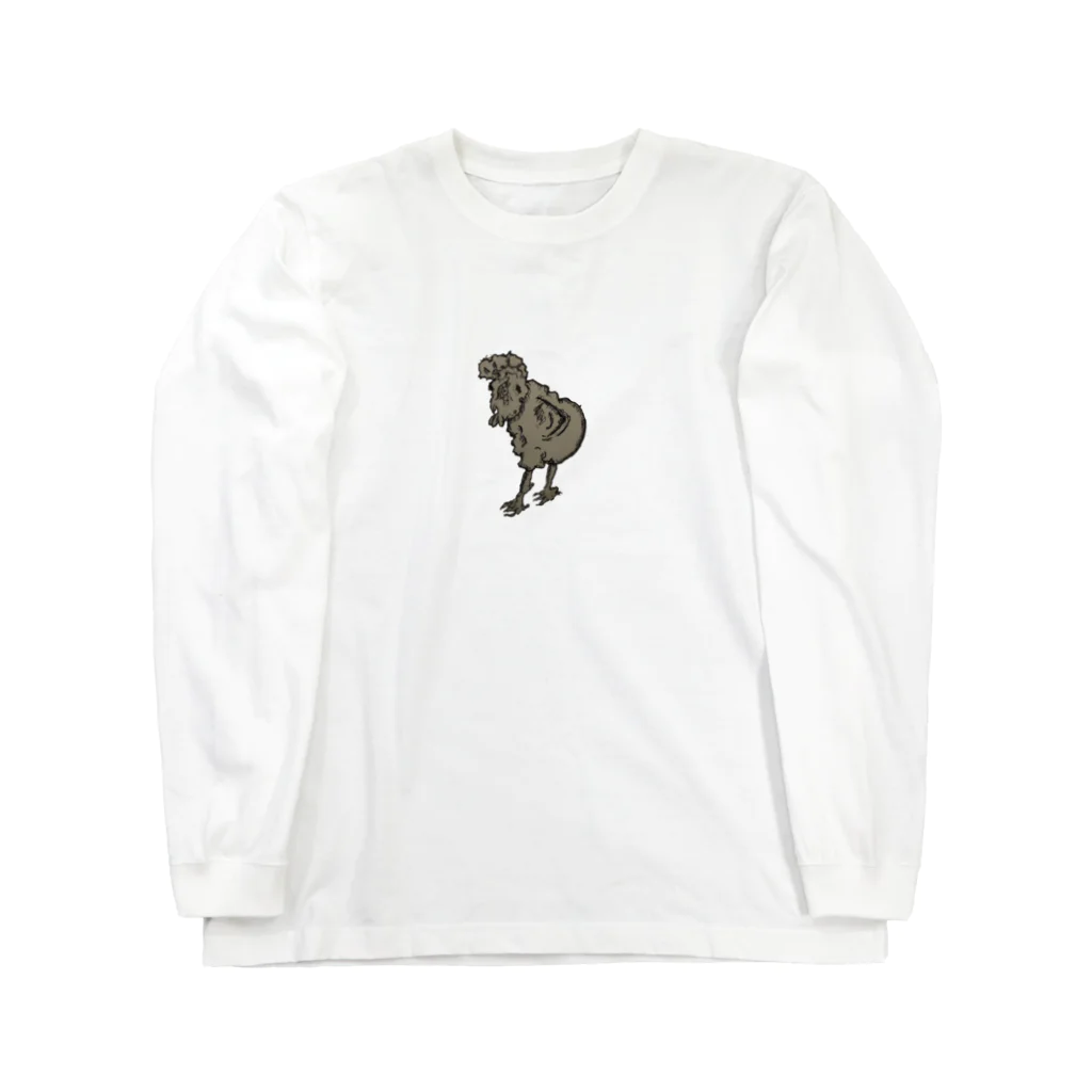 穴logのヒヨコのニワトリ Long Sleeve T-Shirt