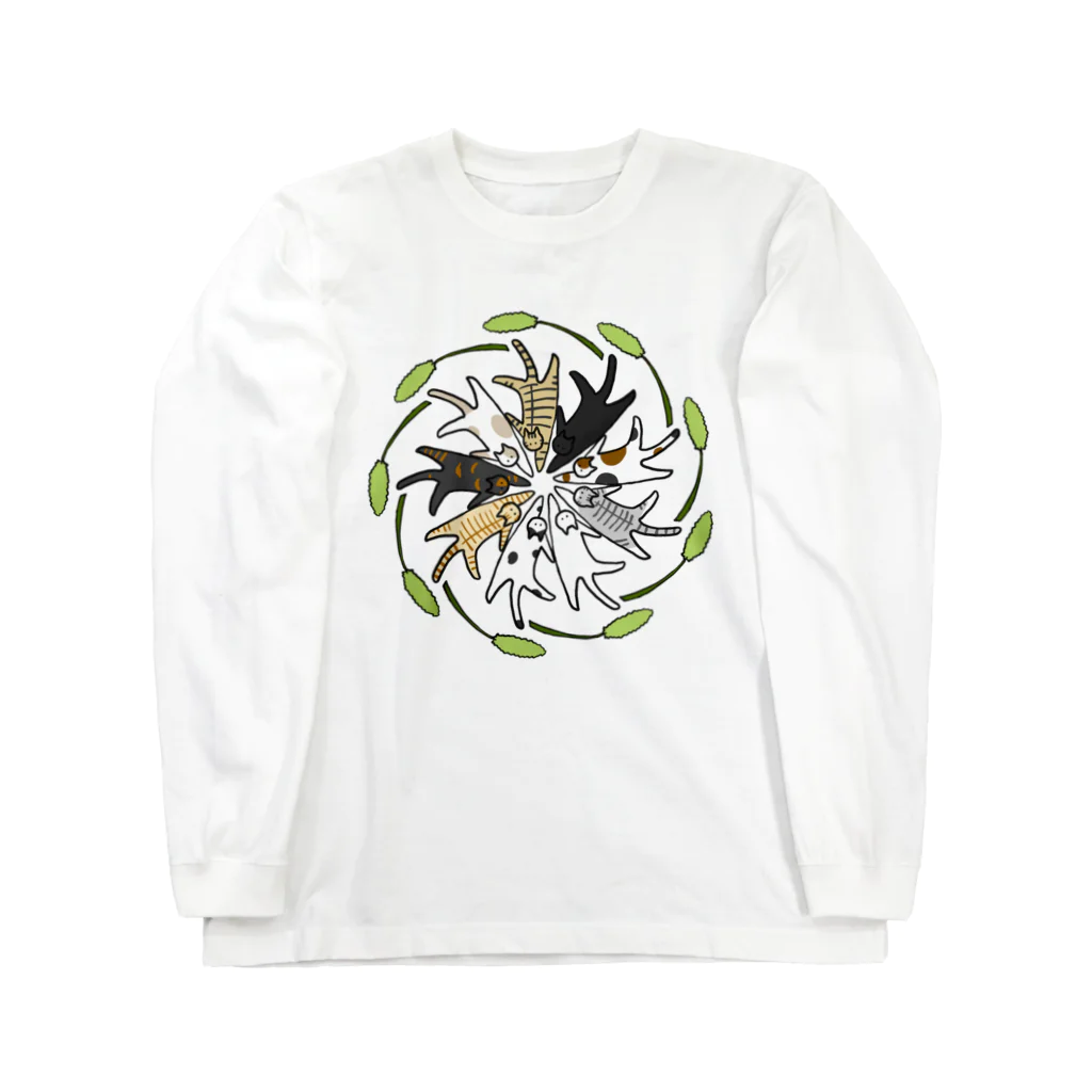 梅咲イラストワークの和猫じゃらし Long Sleeve T-Shirt