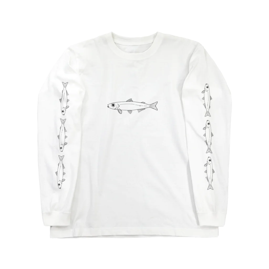 死魚屋の魚群 ロングスリーブTシャツ