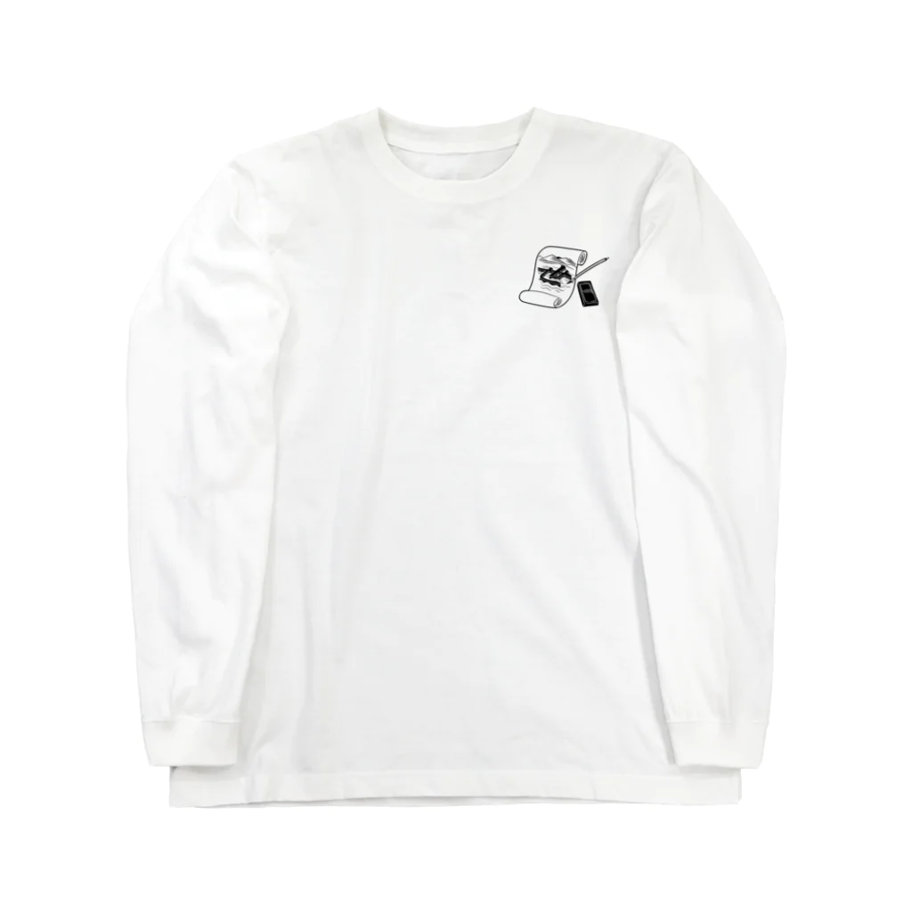 nidan-illustrationの"cow boy"(武者絵) #2 Long Sleeve T-Shirt