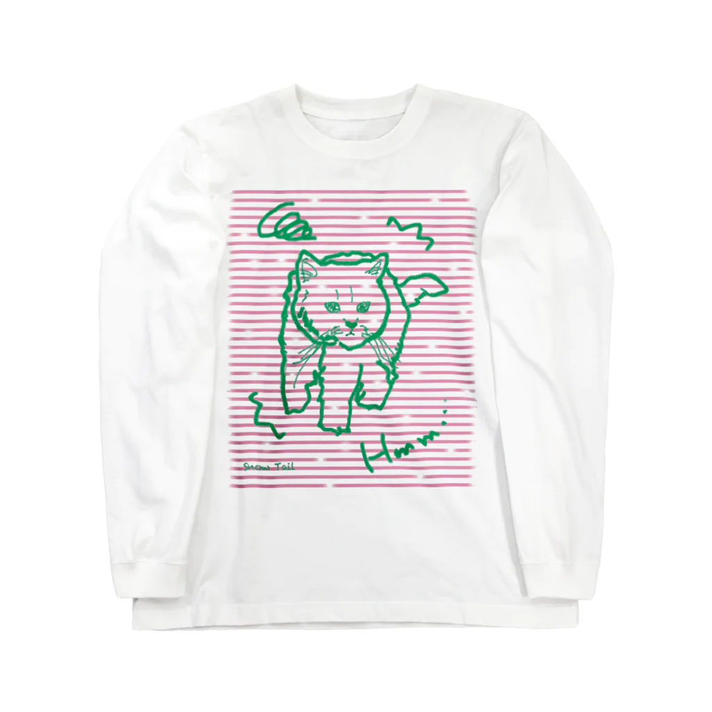 Snow Tailのふきげんにゃんこ Long Sleeve T-Shirt