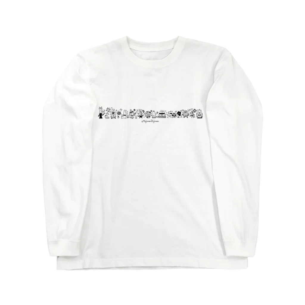 morinokujira shopのMOJIRANKUJIRAN Long Sleeve T-Shirt