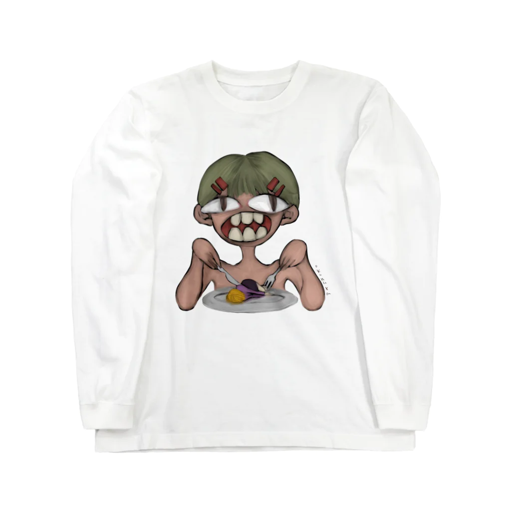 おこなかのメだまからの景色のカニバリズムびっぐてぃーすさん Long Sleeve T-Shirt