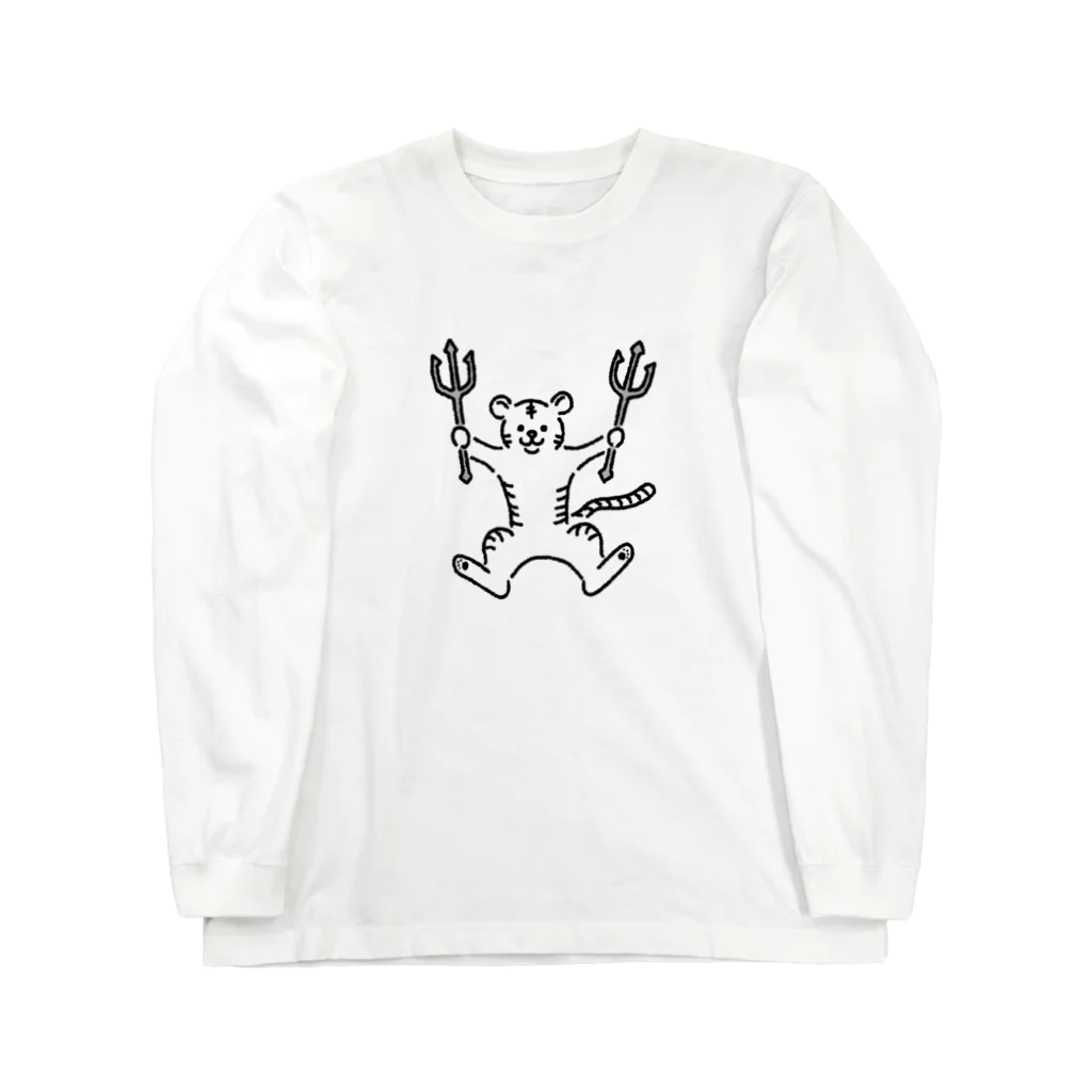 サメ わりとおもいのとらイデント　ホワイトタイガーVer. Long Sleeve T-Shirt