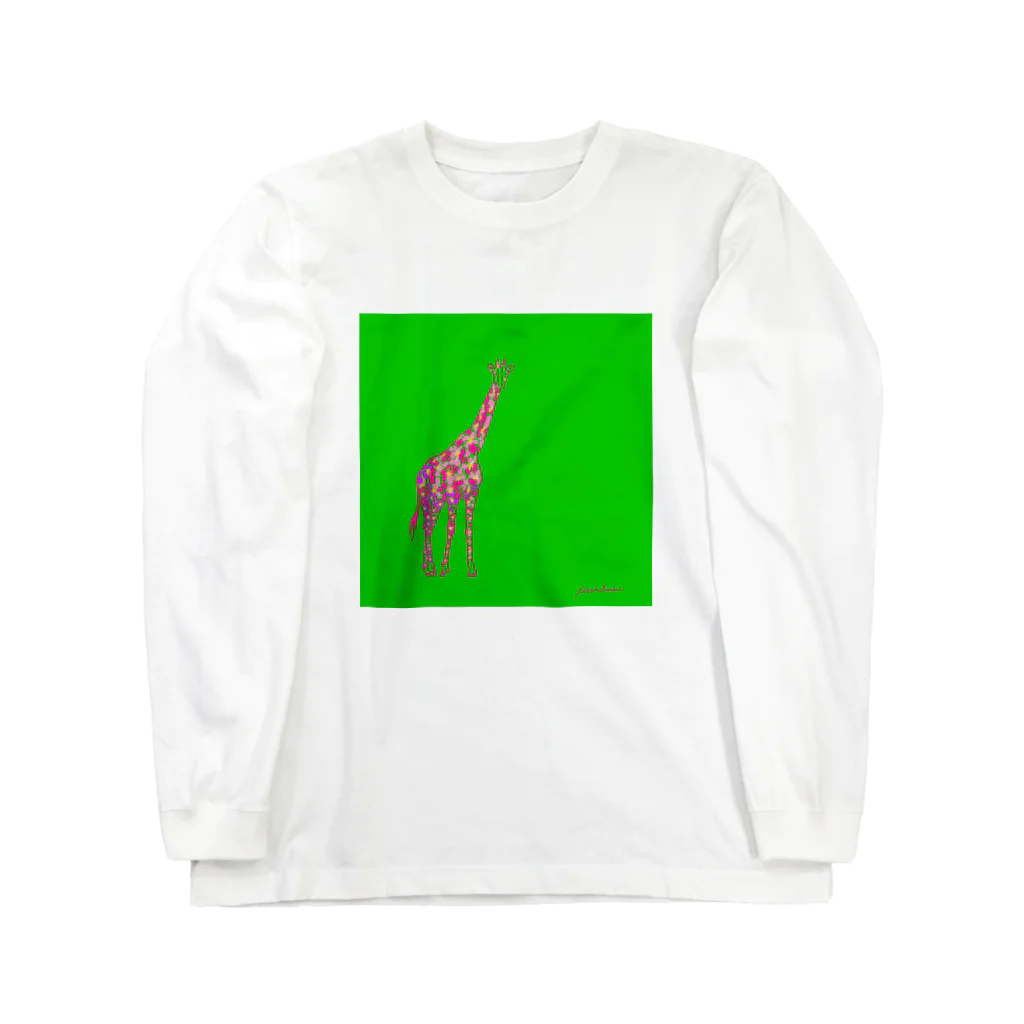 searchase(sachiyo.s)のanimal-blooming キリン Long Sleeve T-Shirt