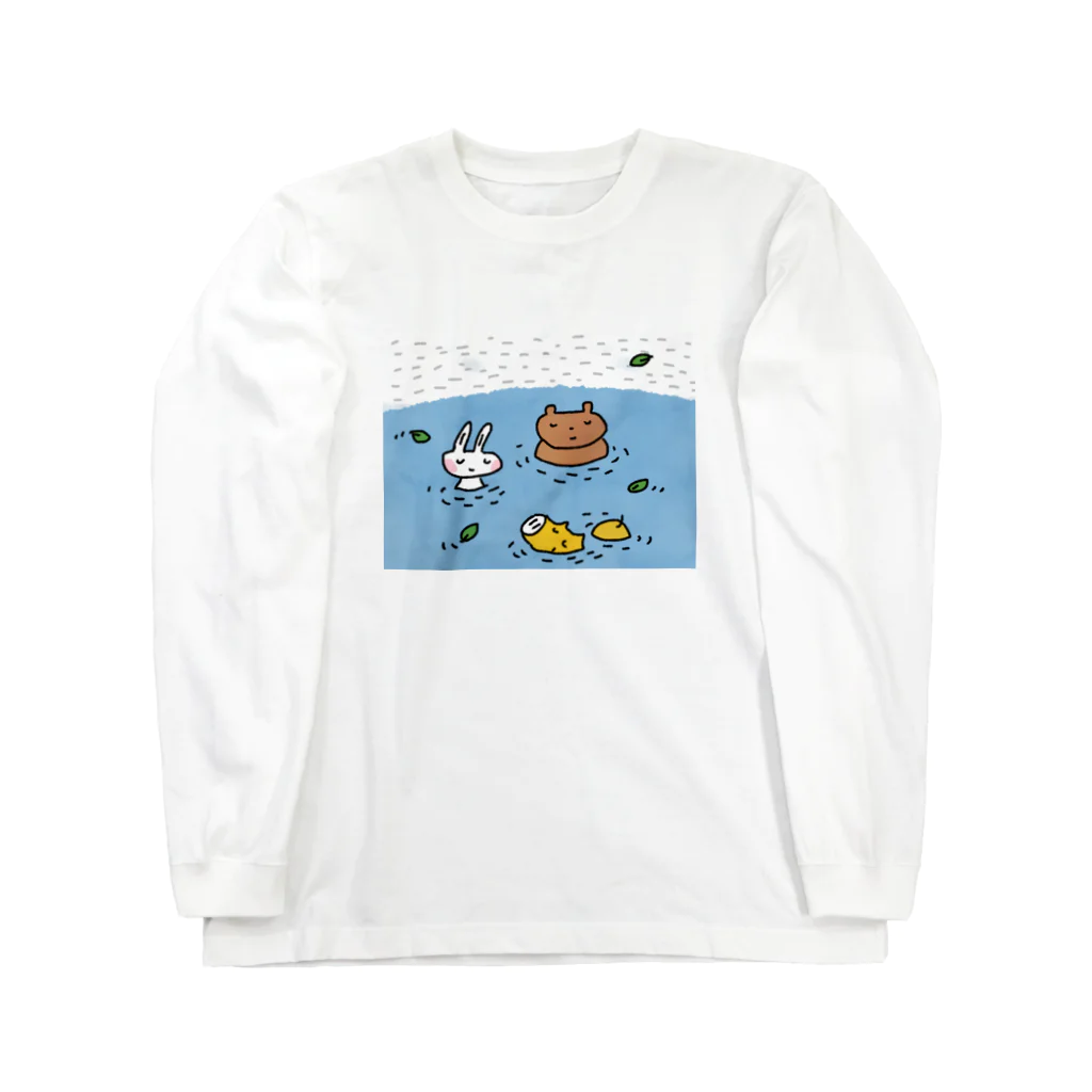 うさぎのラビーのお店の水浴び Long Sleeve T-Shirt