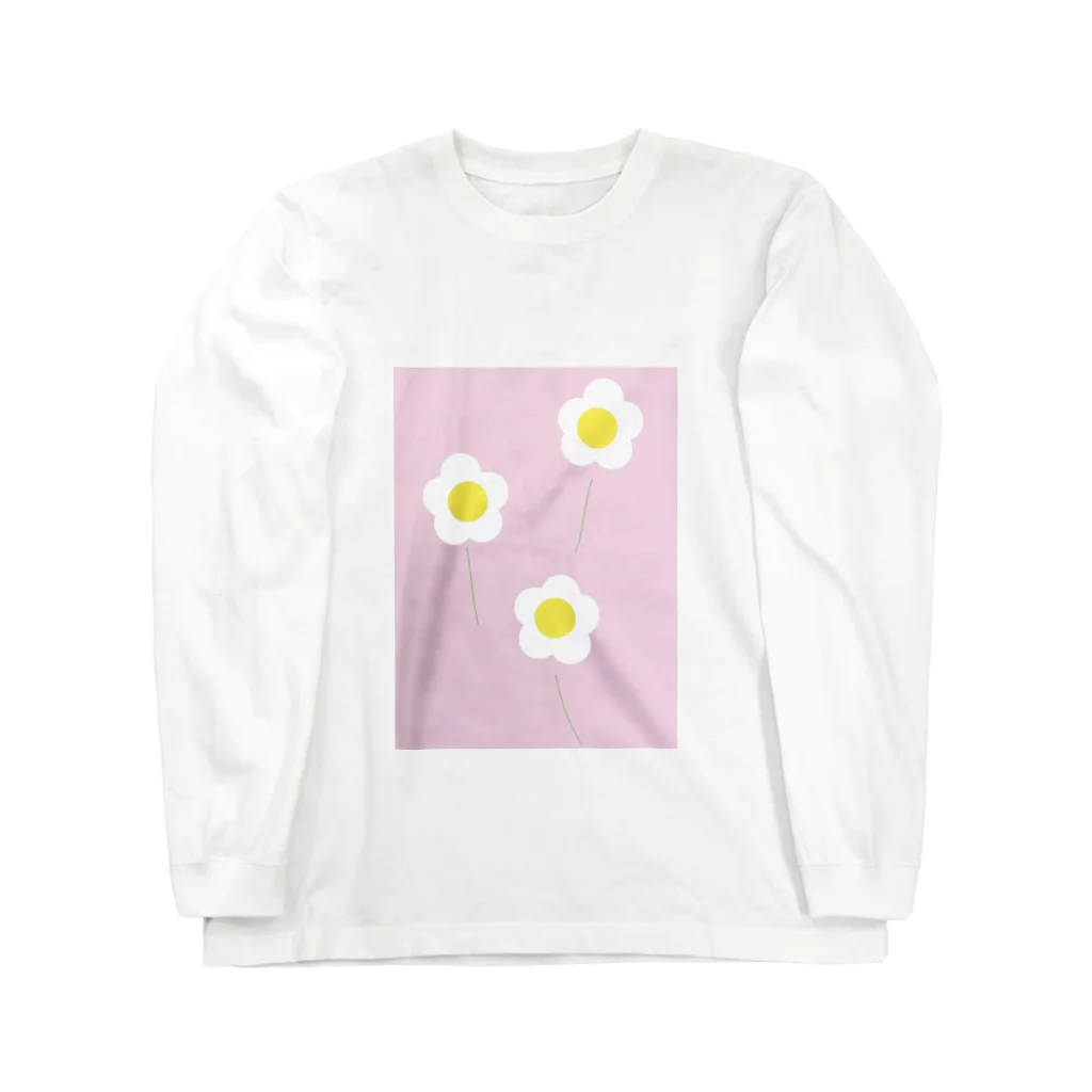 ruby mini moonのflower ロングスリーブTシャツ