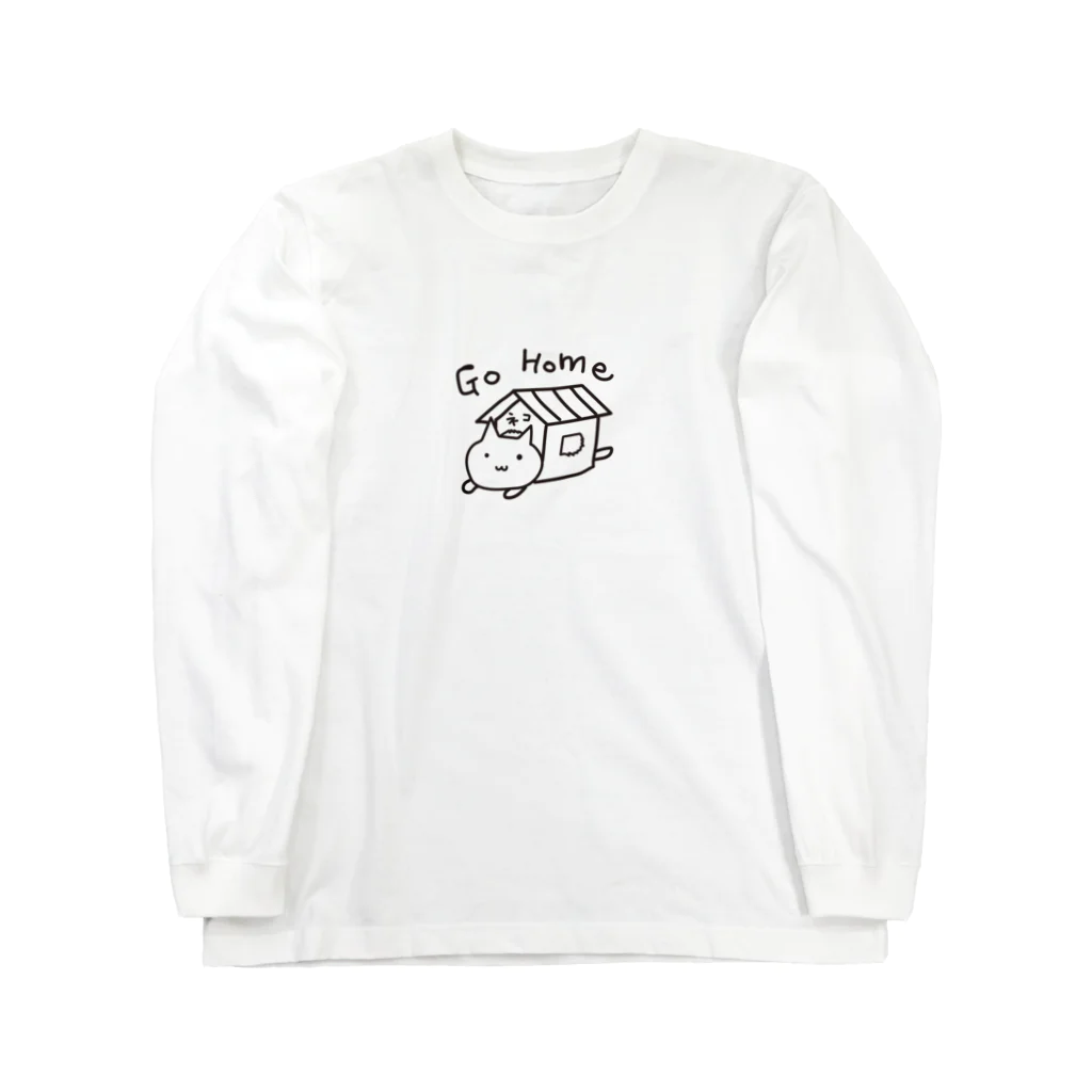 かぶとらのゆるいねこ　「go gome」 Long Sleeve T-Shirt