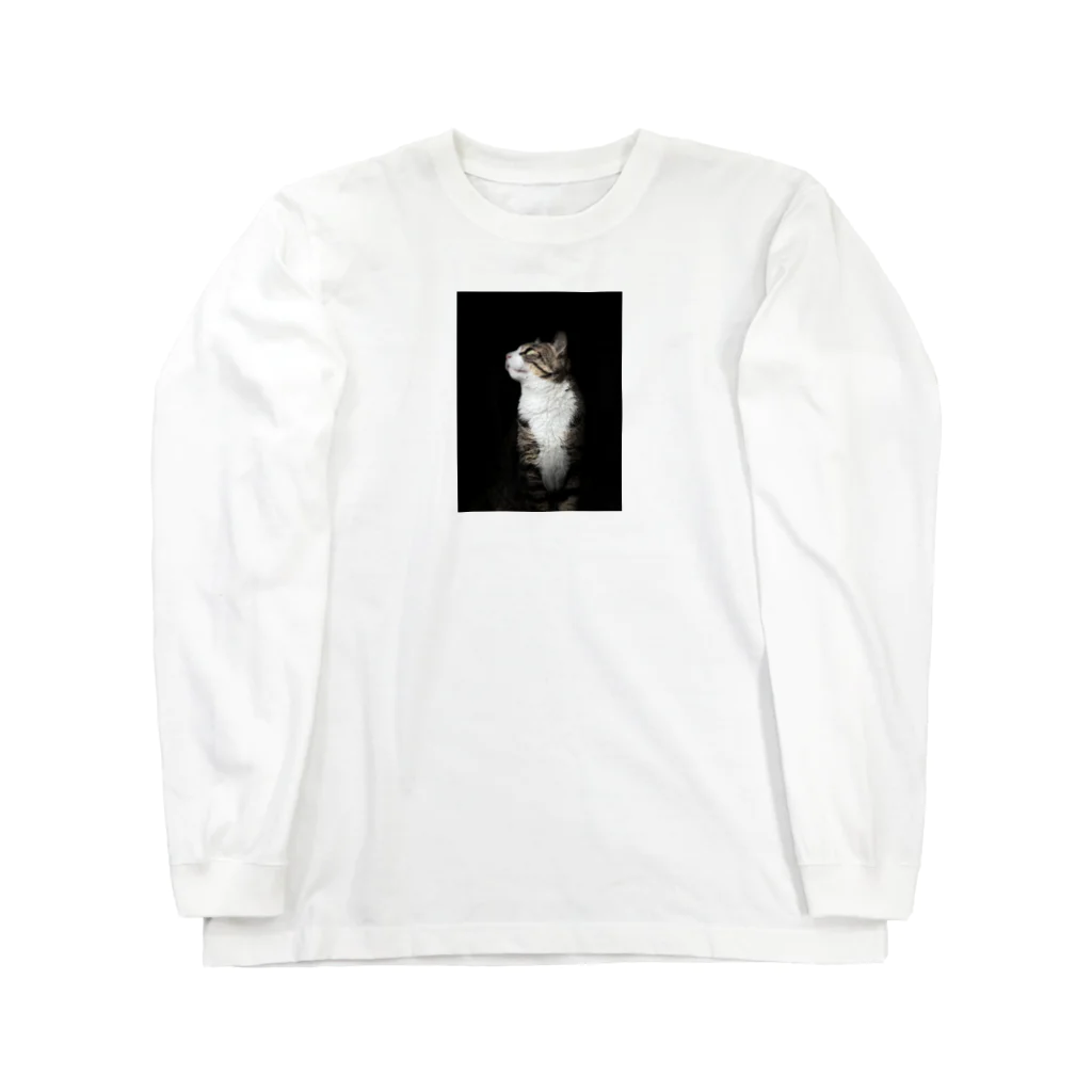 miyu_the_catのよそみキャット Long Sleeve T-Shirt