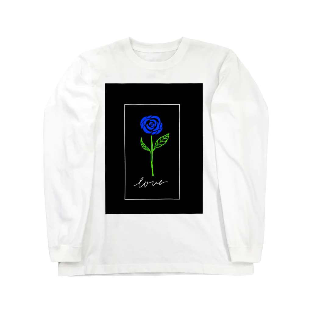 Rock Style Hero OriginのBlue Rose Long Sleeve T-Shirt