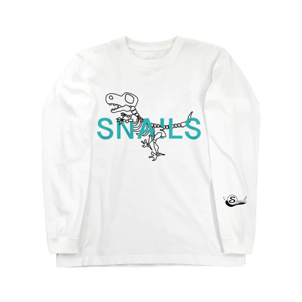 SNAILSkateboardのsnails ~恐竜を添えて~➁ ロングスリーブTシャツ