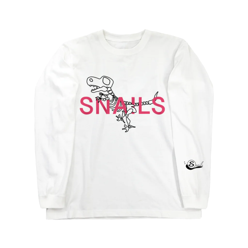 SNAILSkateboardのsnails ~恐竜を添えて~➂ ロングスリーブTシャツ