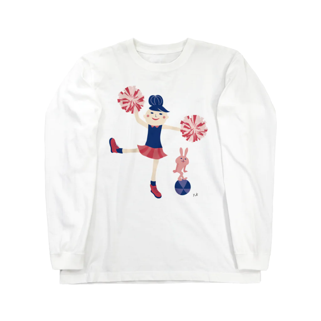 Boo houseのチアと玉乗りうさぎ Long Sleeve T-Shirt