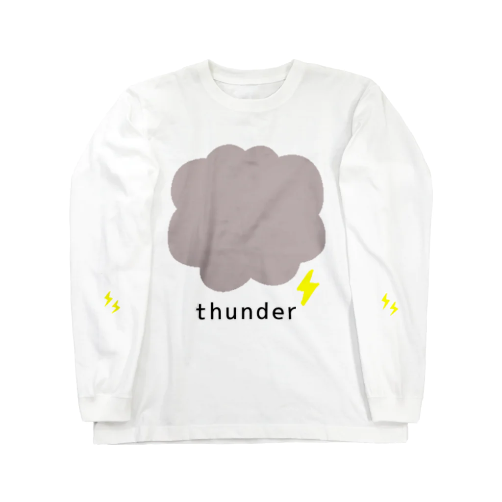 クオッカくおっかのしんぷる にthunder Long Sleeve T-Shirt