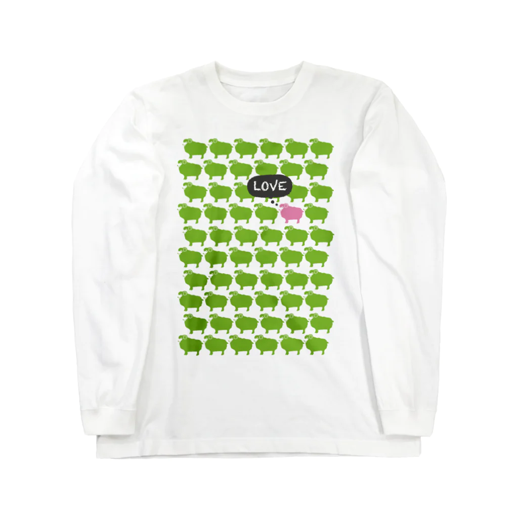 Boo houseのLOVEな羊 Long Sleeve T-Shirt