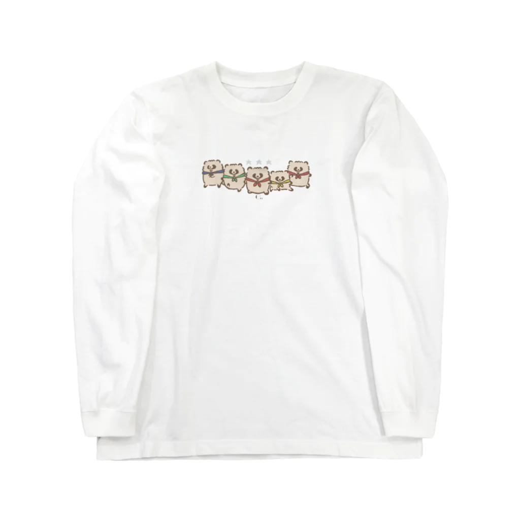 ジーナショップ(たぬき多め)のゴレンジャーたぬき Long Sleeve T-Shirt