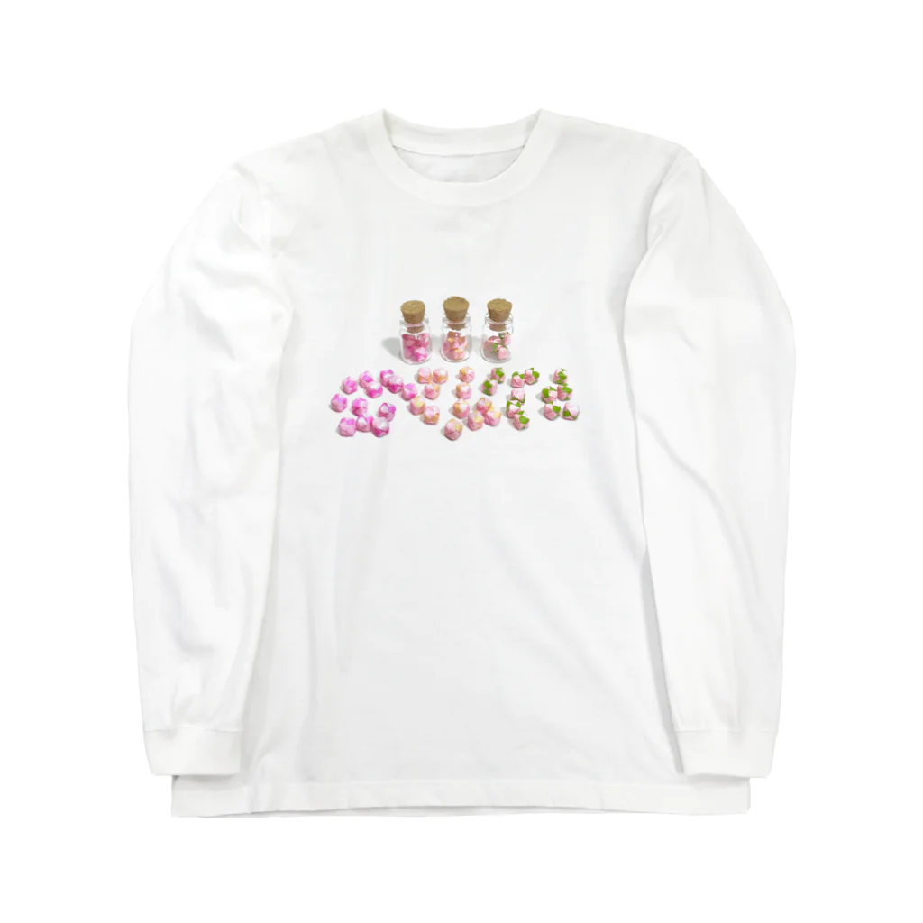 sayacaハンドメイドショップのおりがみサイコロの瓶詰め【桜】 Long Sleeve T-Shirt