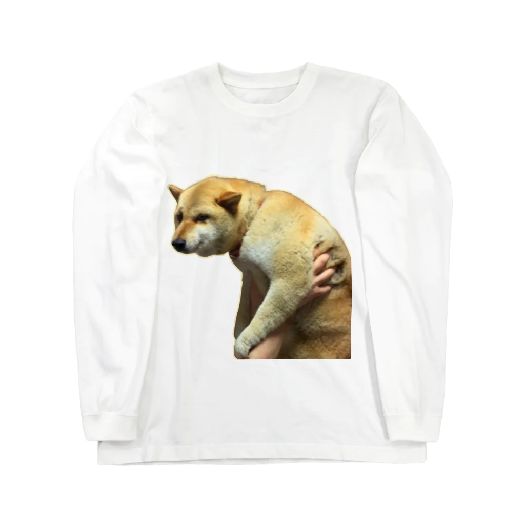 柴犬しばわんこhana873の微妙な表情のもふもふ柴犬しばいぬ ロングスリーブTシャツ