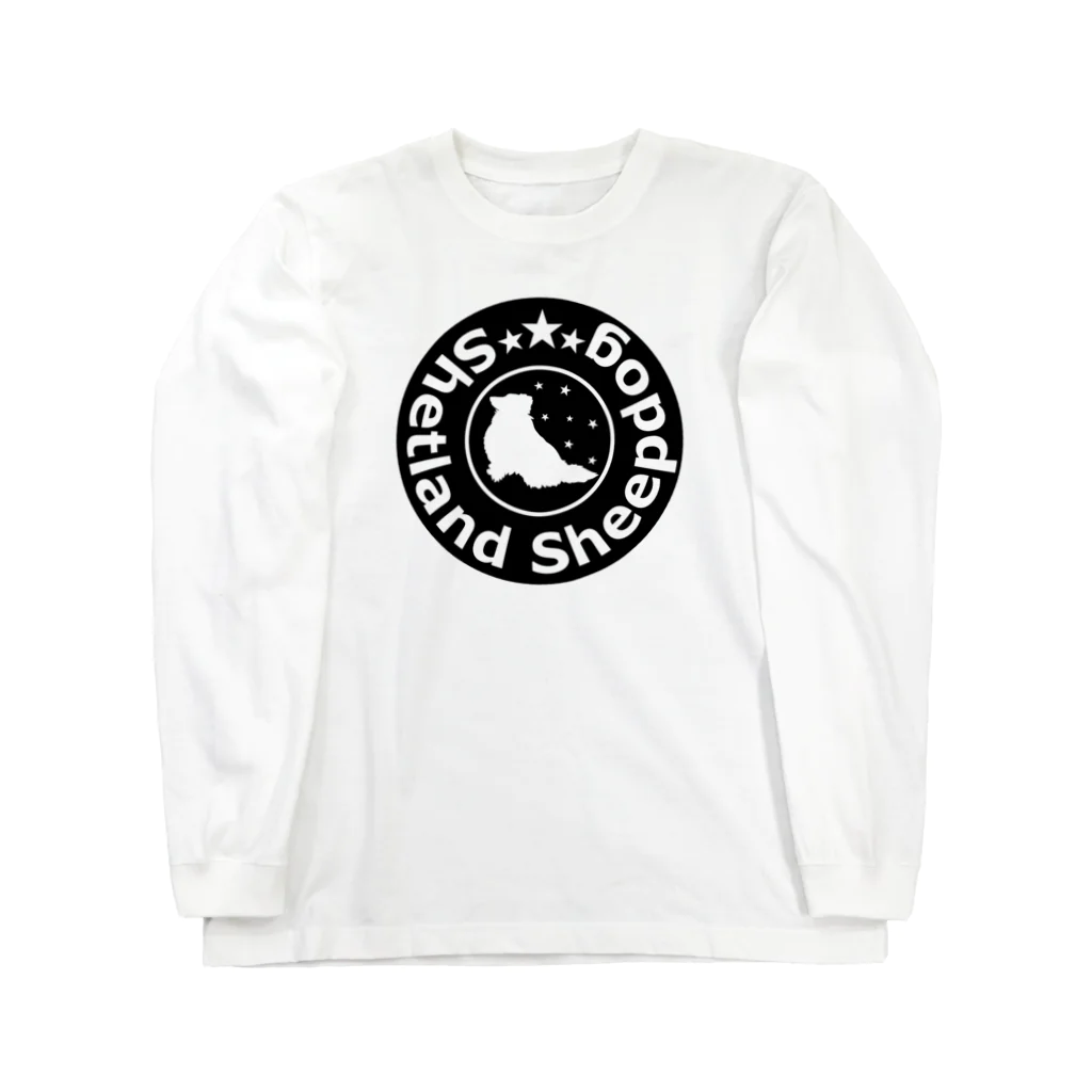 こてつ日誌のお座りシェルティ【ロゴ風】 Long Sleeve T-Shirt