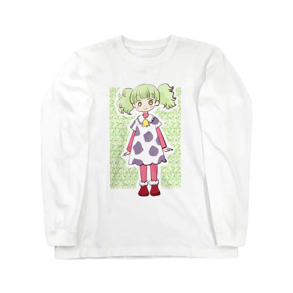 突撃蝶々屋さんSUZURI支店のうしこちゃん Long Sleeve T-Shirt