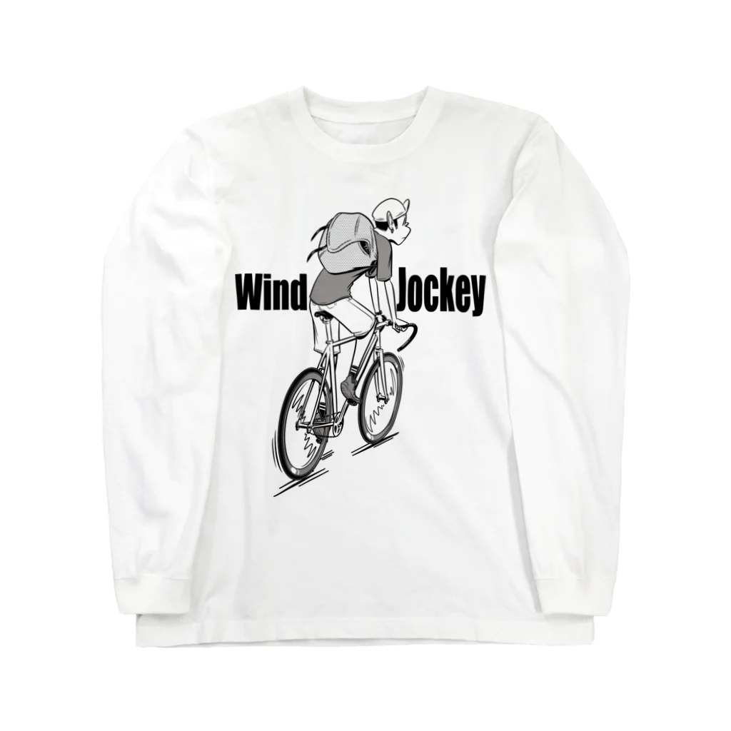 nidan-illustrationの"Wind Jockey" ロングスリーブTシャツ