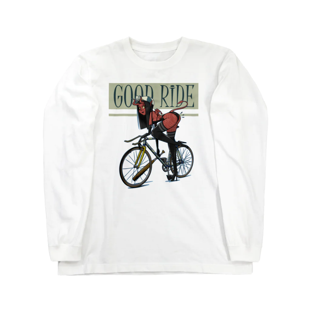 nidan-illustrationの"GOOD RIDE" ロングスリーブTシャツ