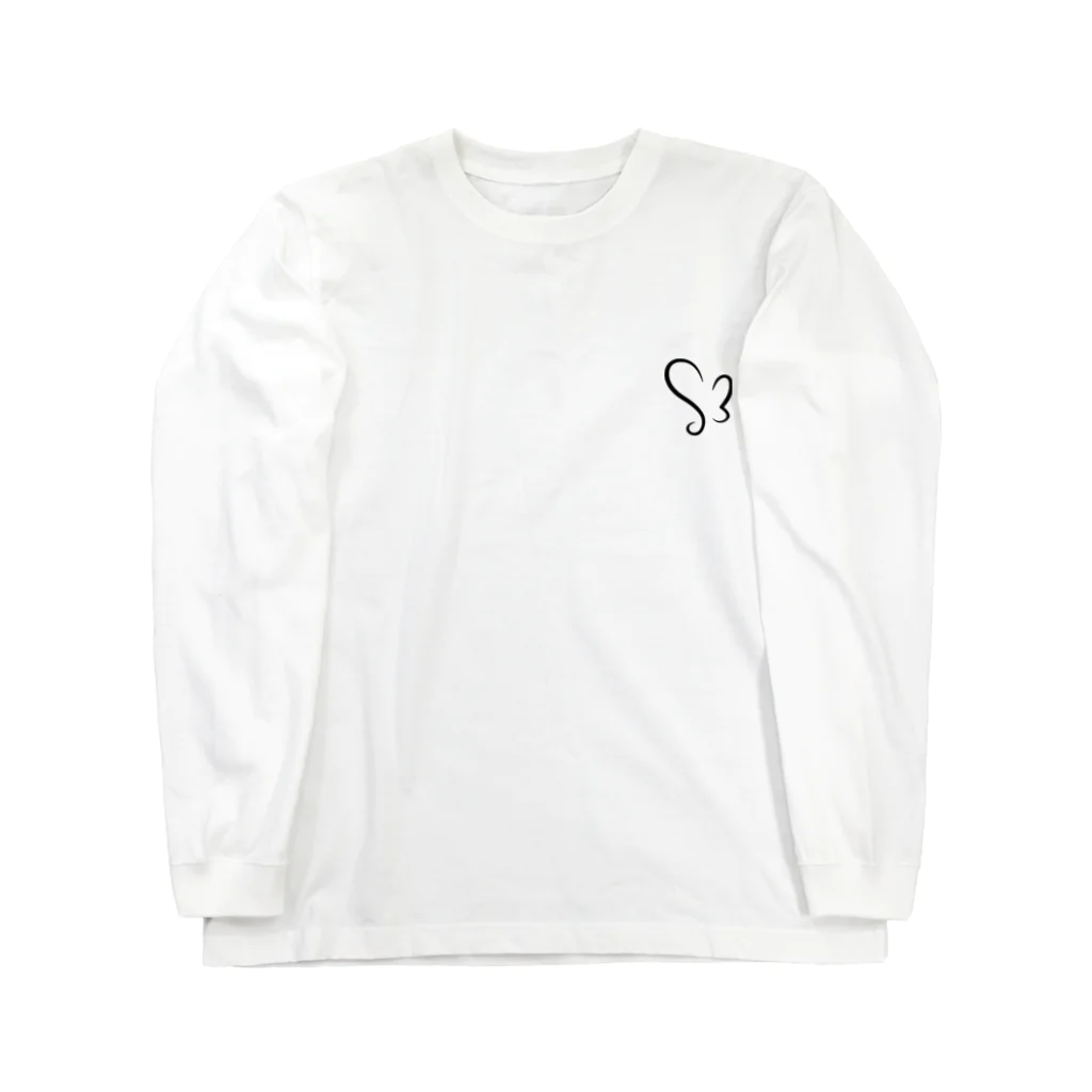 samanaboeの「バックプリント」 Feel the wind. Black&white  Long Sleeve T-Shirt