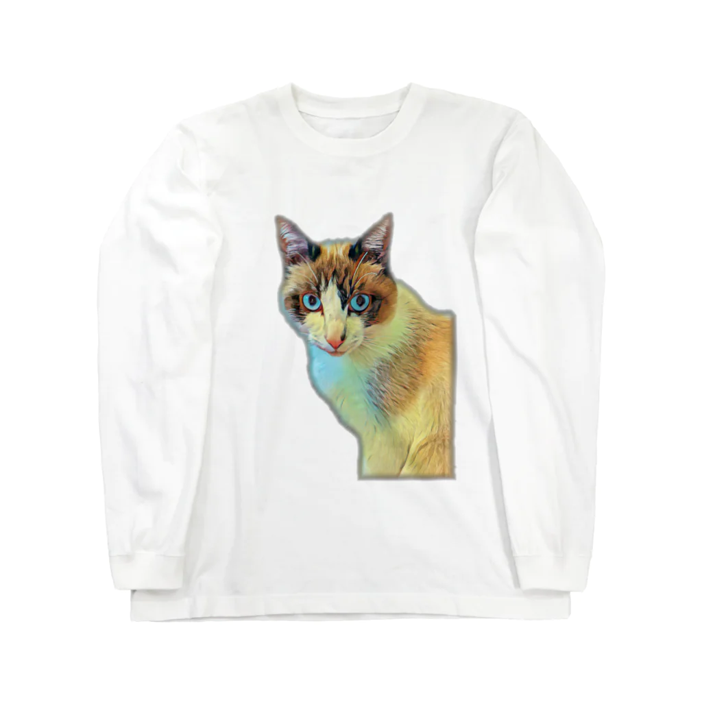 天狗キャットのにゃじろう(警備員) Long Sleeve T-Shirt