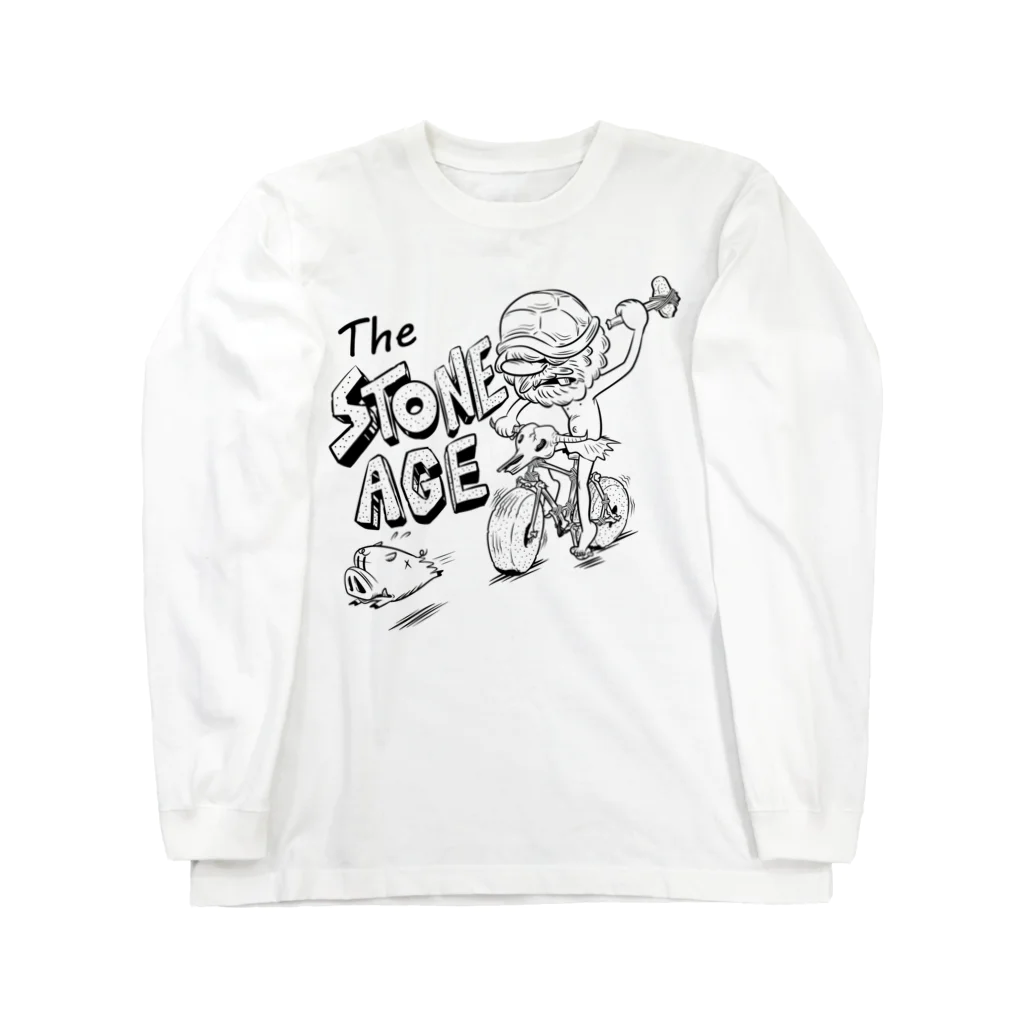 nidan-illustrationの"The STONE AGE" #1 ロングスリーブTシャツ