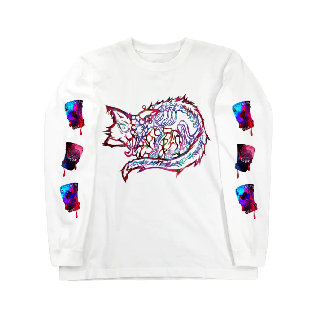 SHIONｴｽｴｲﾁｱｲｵｰｴﾇのロゴ猫　トランンプ Long Sleeve T-Shirt