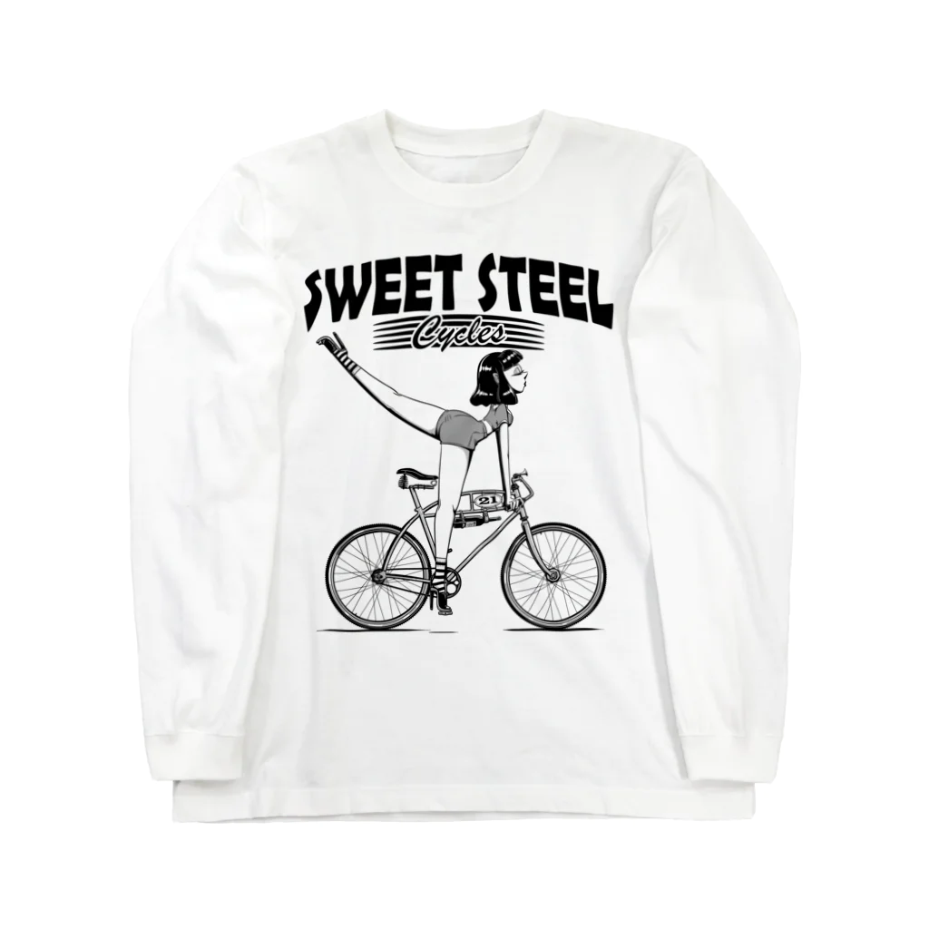 nidan-illustrationの"SWEET STEEL Cycles" #1 Long Sleeve T-Shirt