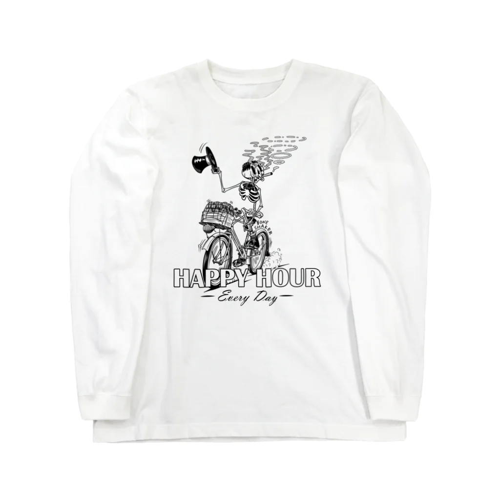 nidan-illustrationの"HAPPY HOUR"(B&W) #1 Long Sleeve T-Shirt