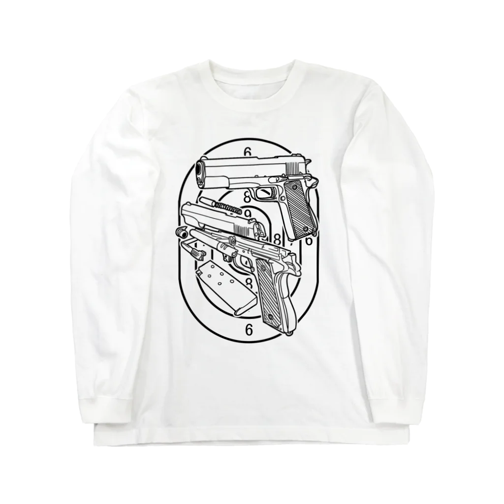 豚猫のミリタリー　ハンドガン　 Long Sleeve T-Shirt