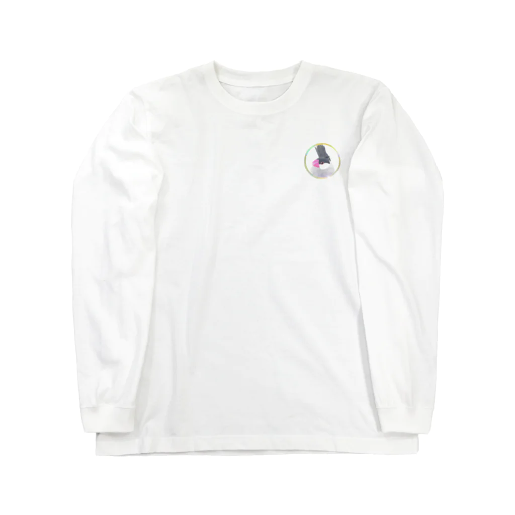 イテカ文鳥ショップのふんわり文鳥おもちver Long Sleeve T-Shirt