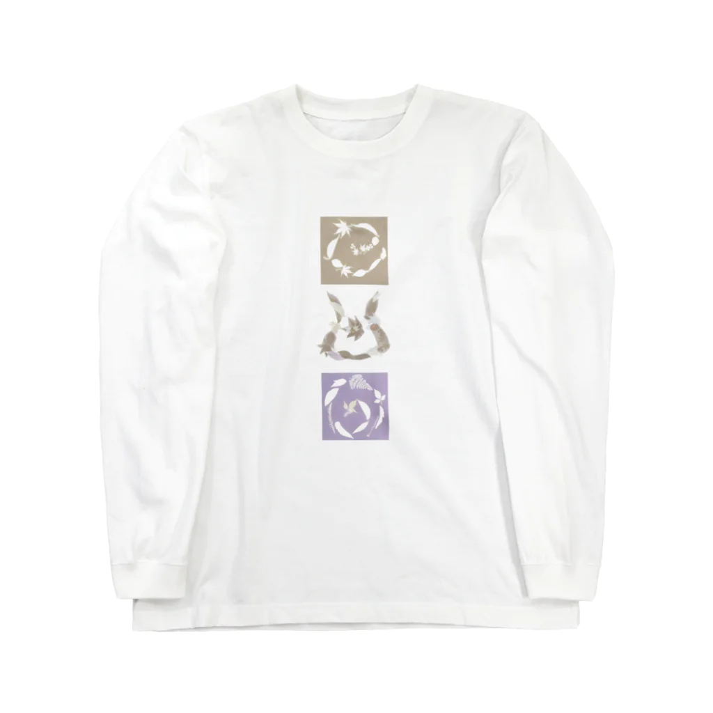 WAMI ARTのヲシテ文字『アウワ』 Long Sleeve T-Shirt