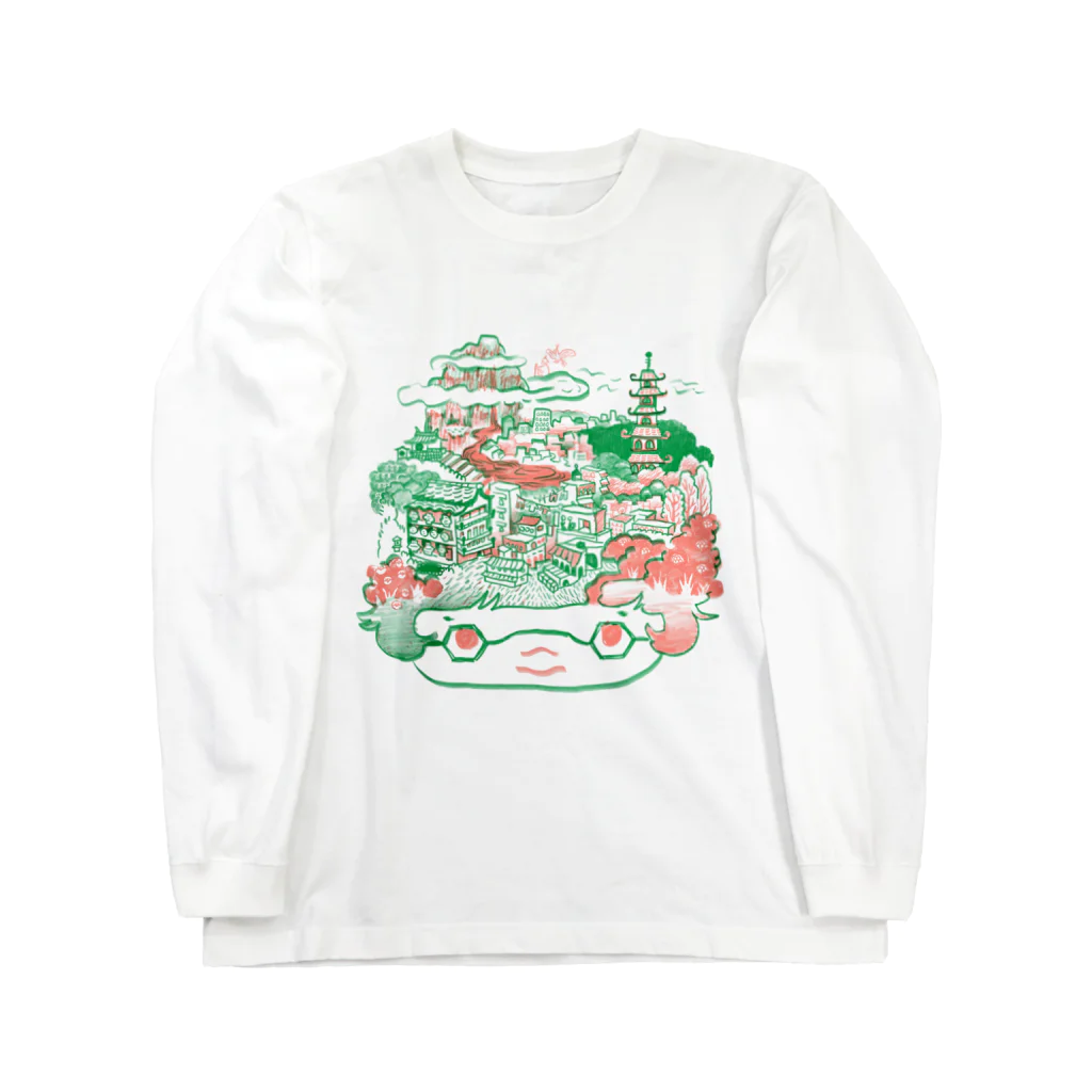 惑星2815の顔ちゃん　（仙人のいるまち） Long Sleeve T-Shirt