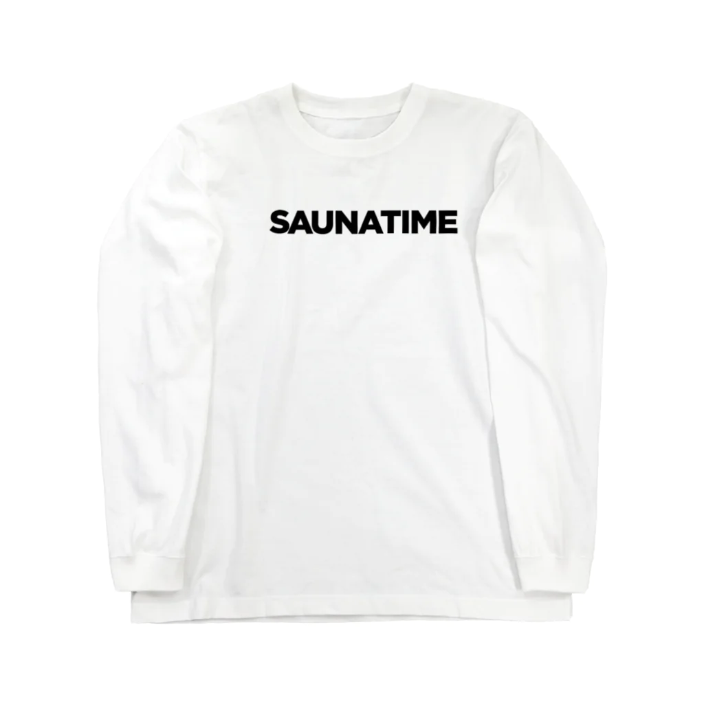 おもしろいTシャツ屋さんのSAUNATIME　サウナ　Sauna　サウナタイム ロングスリーブTシャツ