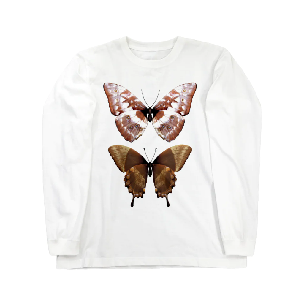 913WORKS WEB SHOP SUZURIの2種の蝶のロングスリーブ ロングスリーブTシャツ